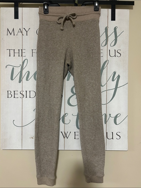 LC Lauren Conrad Pants - LC Lauren Conrad Waffle Knit Drawstring Joggers - Taupe, size small